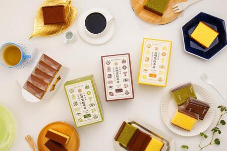 【AB635】文明堂　カット包装カステラ６箱入（プレーン×2・抹茶×2・チョコレート×2）