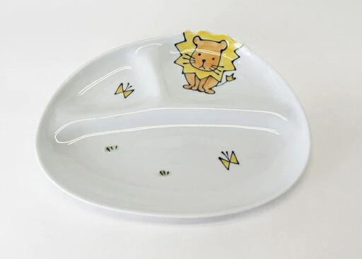 【AB1191】【波佐見焼】仕切り付きのお皿 らいおん 【西海陶器】1 60235