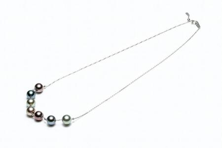 【ふるなび限定】【限定１点】あこや真珠（８.５ｍｍ珠）デザインネックレス/Ｋ１８ＷＧ　FN-Limited