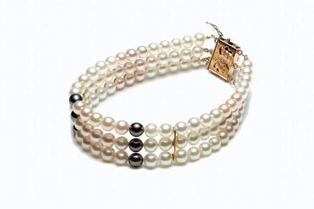 【ふるなび限定】【限定１点】【真珠鑑別書付】あこや真珠（４.５～５ｍｍ珠）三連ネックレス・ ブレスレットセット/Ｋ１４PG　FN-Limited