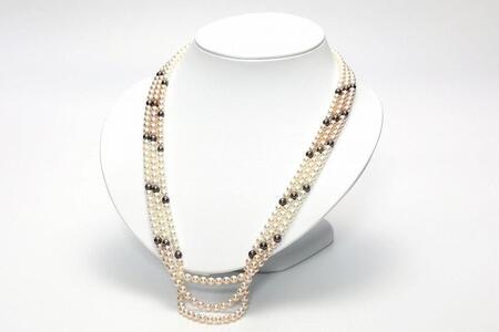 【ふるなび限定】【限定１点】【真珠鑑別書付】あこや真珠（４.５～５ｍｍ珠）三連ネックレス・ ブレスレットセット/Ｋ１４PG　FN-Limited