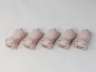 【波佐見焼】箸置き5個組 ピッグ 【西海陶器】 ５　２0７９８