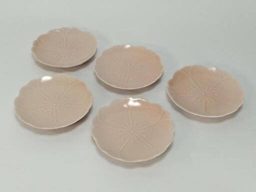 【波佐見焼】φ９ｃｍ小皿5枚組 桃釉 【西海陶器】５ １２８４３