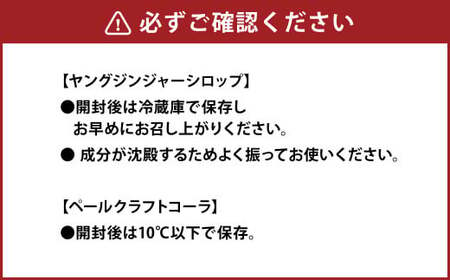 熊本 ・ 人吉 球磨 地域よりお届け！ 人気 の 定番 の シロップ2本セット ジンジャー 生姜 しょうが コーラ クラフトコーラ 飲料 ドリンク ジュース