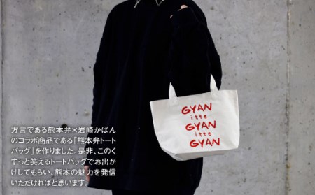 【(大)gyan×(小)gyan】選べる！熊本弁トートバッグ2個セット(刺繍:赤)