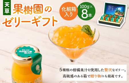 熊本 天草の果樹園 ゼリーギフト 100g×8個 合計800g 不知火 清見 ポンカン あまくさ晩柑 みかん 