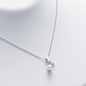 アコヤ真珠 ネックレスA (5.5mm珠・チェーン40cm) 真珠 パール ネックレス アクセサリー フォーマル パーティー ギフト プレゼント  【opbn012】【オーハタパール】