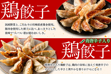 宮崎鶏ぎょうざ「まる金」の餃子 2種食べ比べセット たれ付き