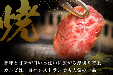 宮崎県産 倉薗牧場 A5等級 宮崎牛 厚切り 特上カルビ 焼肉用 500g
