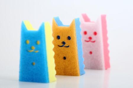ウレタンスポンジ ツルスポ イヌネコスポンジ 【6個セット】