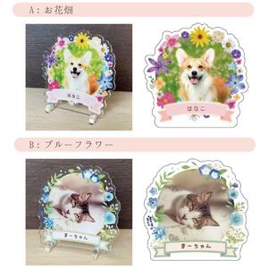 【メモリアルフォトフレーム～フラワー～【ブルーフラワー】