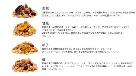 soi グラノーラ４種　Dセット（素意・甘蕉・柚子・苺）