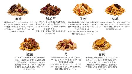 【定期便・全３回】毎月届く soi 定番グラノーラ７種BOX