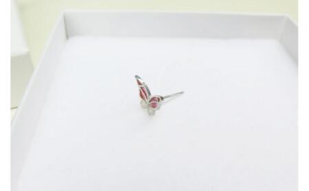 【七宝】小さな蝶のピアス SV(片耳)- ギフト包装付き -