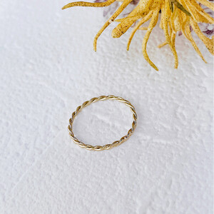 K10 ねじねじリング（ハンドメイド）【サイズ：2号】