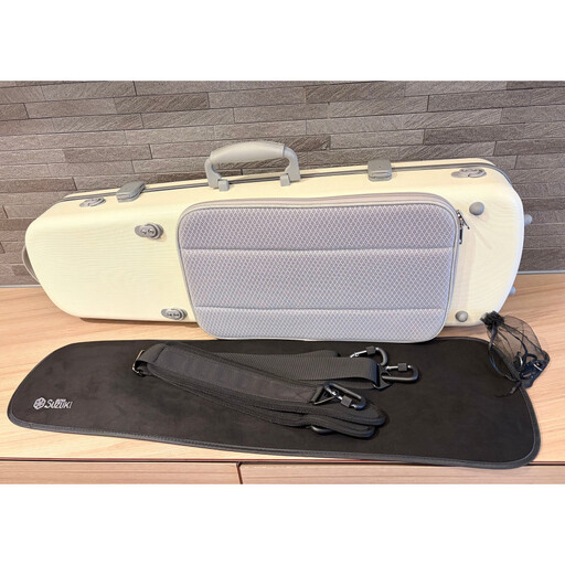 【人気！高評価】ヴァイオリン用ハードケース SUZUKIオリジナル ＜カラー：ミルキーホワイト＞