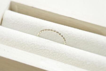 【セットで楽しむ】誕生石リング＆ねじねじリング（K10）