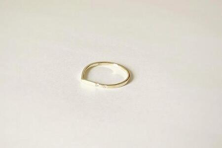 K10 しずく型リング ＊ダイヤ入り＊