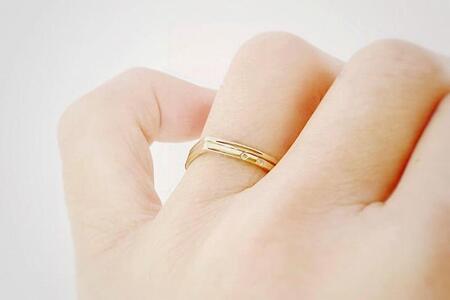 K10 しずく型リング ＊ダイヤ入り＊