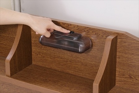 【組立サービス付】K321　セミダブルサイズベッド　国産ボンネルコイルマットレス(10816B)付(ホワイト)（1317）