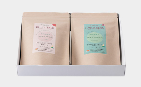 有機素材ローズなつめ紅茶＆いちじく紅茶　紙パック2個セット　【ラッピング付き】【1498834】