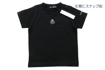 子ども用 半袖Tシャツ TENTOUMUSHI 再帰反射てんとう虫PT 黒 80サイズ｜子供 服 Tシャツ 綿 反射 リフレクター 安全 国産 日本製 赤ちゃん ベビー お祝い [0792]