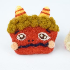 節分福豆 [おにの豆まきブローチ] 手作り羊毛キット・親子で作れる・動画付き【0457】