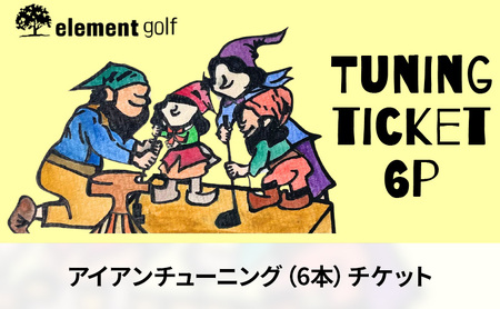 elementgolf アイアン チューニング チケット (6本) エレメントゴルフ × 名古屋外国語大学コラボデザインチケット ゴルフ アイアン ゴルフクラブ 調整 愛知 日進市