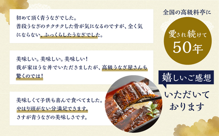 厳選 高級 青うなぎ 蒲焼 4尾 全3回 定期便 合計12尾｜愛知県田原市