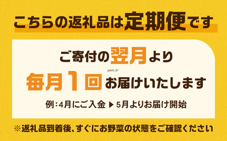 【定期便 】旬彩野菜セット定期便3回 旬の野菜 7品目以上