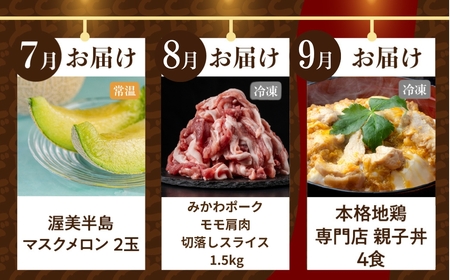 【定期便】どうまい定期便 12回 肉コース