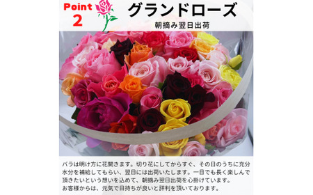 バラの花束 カジュアルブーケ 40本 バラ 薔薇 ローズ 母の日 結婚式 卒業式 花束 観賞用 ギフト プレゼント 贈り物 贈答用 自分用 誕生日 植物 花 フラワー 癒し フラワーバレンタイン はな 華 産地直送 田原市 送料無料 17000円