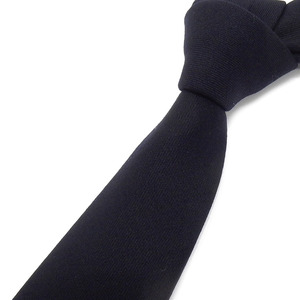 【ネイビー】 ウールネクタイ 無地 濃紺 尾州 ウール[AEAF017]