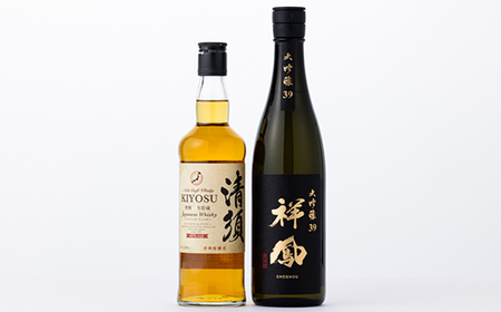 愛知クラフトウイスキー・大吟醸祥鳳セット(各1本)_酒・アルコール ウイスキー 酒・アルコール 大吟醸 日本酒 sake サケ_【1139977】