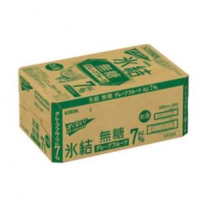 キリン 氷結 無糖 7% グレープフルーツ 500ml 1ケース (24本) チューハイ【1397540】