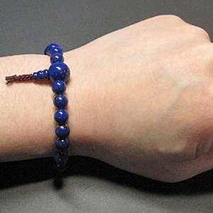 腕輪数珠・ラピスラズリ　御守り(房付き・桐箱入)【1034643】