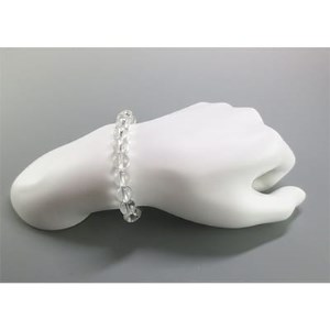 天然石　数珠ブレスレット　水晶　(クォーツ)　10ミリ【1077552】