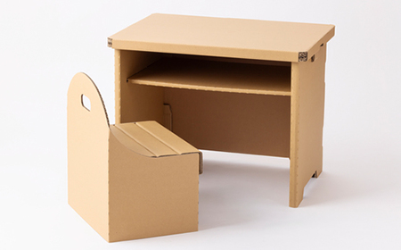 【段ボール製】 幼児向けデスク&チェア 『らくデス』【1139439】