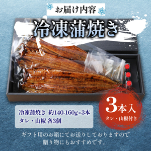 うなぎ四代目菊川の「丸ごと一本鰻」3本入【配送不可地域:離島】【1228662】