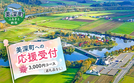 北海道美深町 寄附のみの応援受付 3,000円コース（返礼品なし 寄附のみ 3000円） チケット 