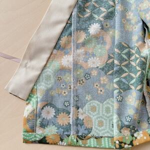 ベビー袴 80 SIZE 雲取り文様×ベージュの袴【1512020】