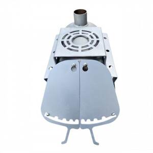 『焼却炉の鈴木工業』　薪ストーブ　D-51ロクマル　色:シルバー【1550312】