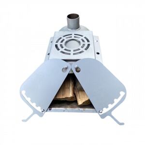 『焼却炉の鈴木工業』　薪ストーブ　D-51ロクマル　色:シルバー【1550312】