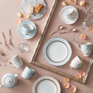 ノリタケ【ハンプシャーゴールド&プラチナ】23cmアクセントプレートペア(色変り)【1637885】