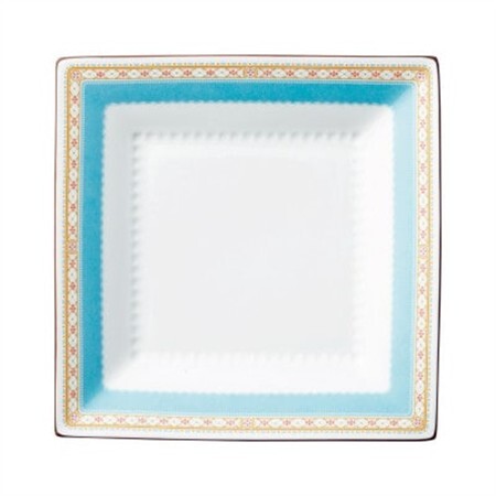 ノリタケ【ハミングブルー】23cmスクエアプレート【1637929】
