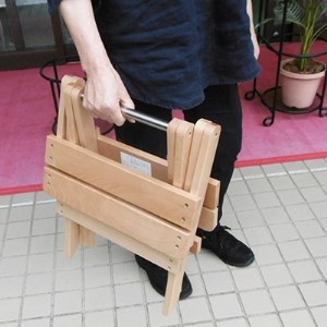 折りたたみ椅子 ビーチ(名古屋刑務所製造)A型【1046062】