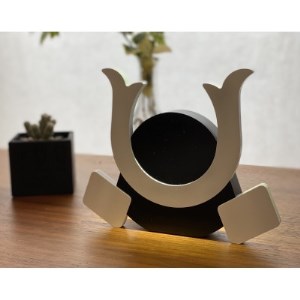 シンプル兜飾り・黒×白【1294774】