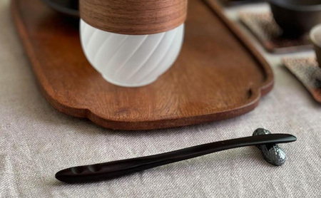 彫金 ピーナッツ箸置き1個 シルバー925 ペーパーウエイト 茶杓置き 蓋置