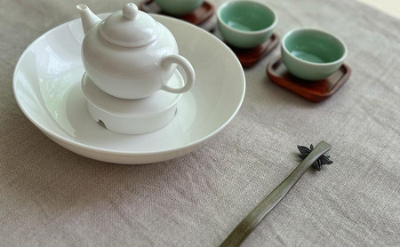 彫金 八角箸置き2個 シルバー925 ペーパーウエイト 茶杓置き 蓋置