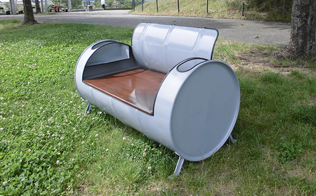 ドラム缶リメイク品 長イス インテリア おしゃれ 雑貨 家具 手作り